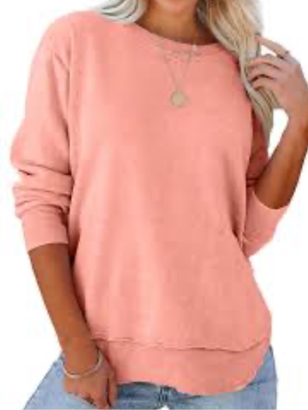 Women's Relaxed Pink Pullover Top KIRUNDO XL